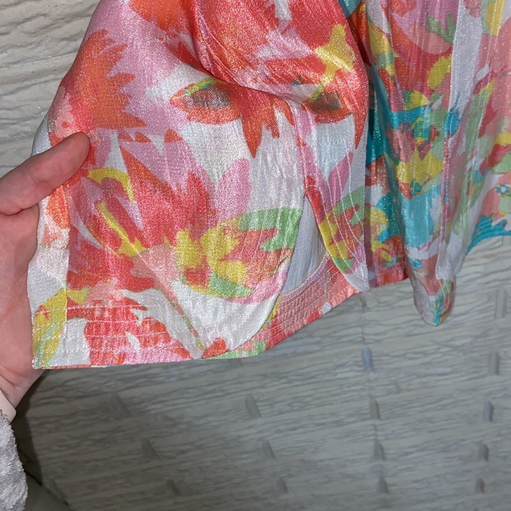 Ruby Rd. Colorful Floral Button Up Blouse Size 18… - image 4
